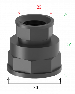 Переходник Г1"хГ3/4"