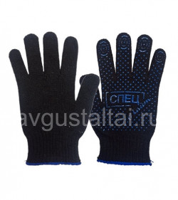 Перчатки х/б с ПВХ Спец Лайт черн