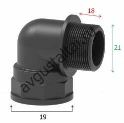 Угольник G1/2" (m-p)