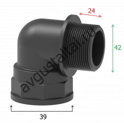 Фитинг угловой М-F 1"1/4