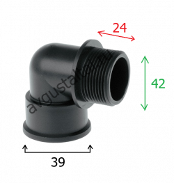 Фитинг 1"1/4 угловой 90°; Ш-Г