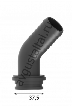 Фитинг 1"1/2 угловой 45°; ёлочка 40 мм.