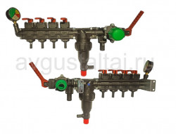 4-х секц-й регулятор давления с фильтром и манометром