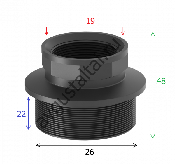 Ниппель ARAG переходной G3/4" х G1/2" 