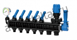 5-ти секц-й  регулятор давления 240 л/мин с манометром Licheng (Китай)