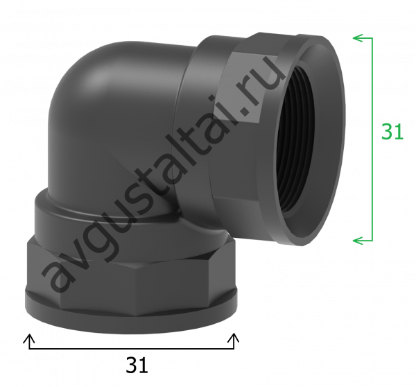 Угольник 90° G1" (m-m)