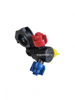 Корпус распылителя 3-х позиц. D1/2 F10 с гайками и распылителями Licheng (Китай)