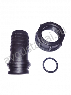 Фитинг прямой 1" D25 с накидной гайкой 1" и прокладкой Licheng (Китай)